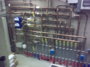 Heat Pump pipe work.