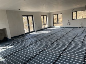 underfloor heating in large open plan room